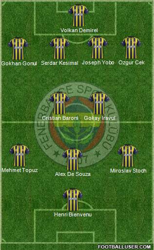 Fenerbahçe SK Formation 2012