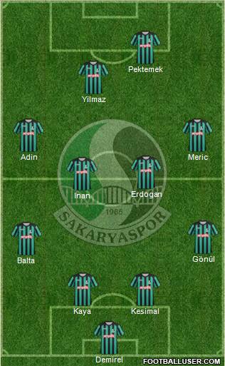 Sakaryaspor A.S. Formation 2012