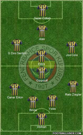 Fenerbahçe SK Formation 2012