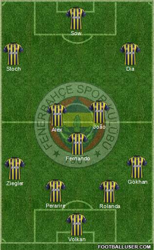 Fenerbahçe SK Formation 2012