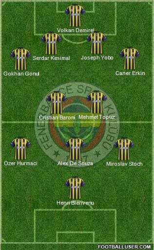 Fenerbahçe SK Formation 2012