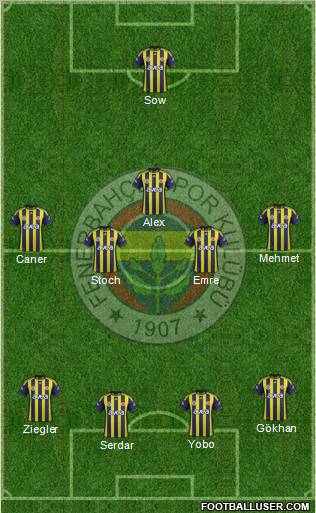 Fenerbahçe SK Formation 2012