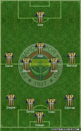 Fenerbahçe SK Formation 2012