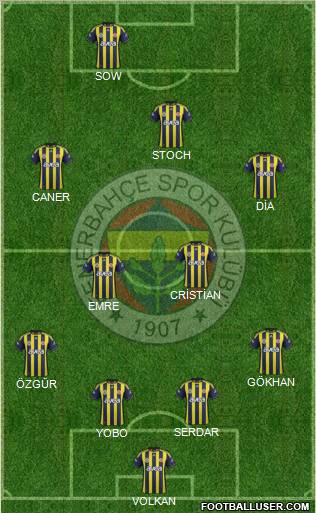 Fenerbahçe SK Formation 2012