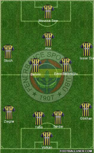 Fenerbahçe SK Formation 2012