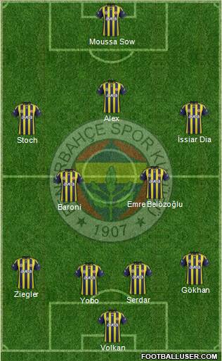 Fenerbahçe SK Formation 2012