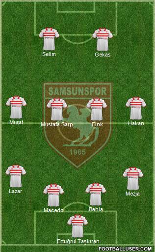 Samsunspor Formation 2012