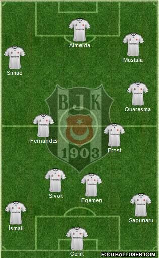 Besiktas JK Formation 2012