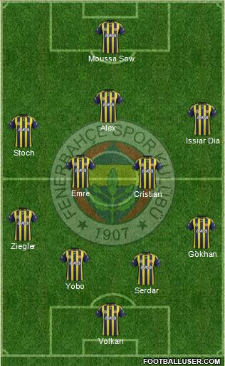 Fenerbahçe SK Formation 2012