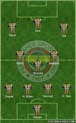 Fenerbahçe SK Formation 2012