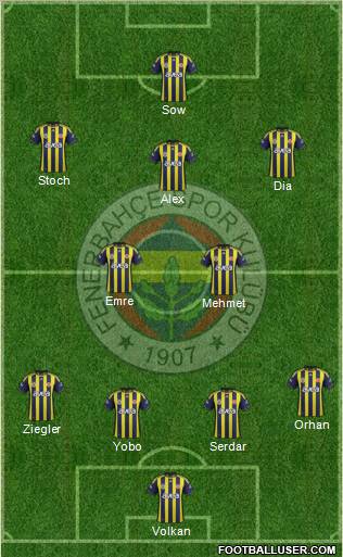 Fenerbahçe SK Formation 2012