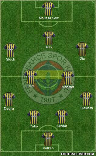 Fenerbahçe SK Formation 2012