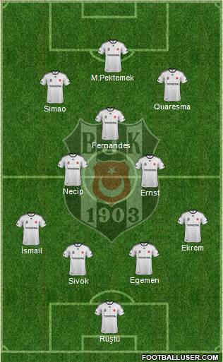 Besiktas JK Formation 2012