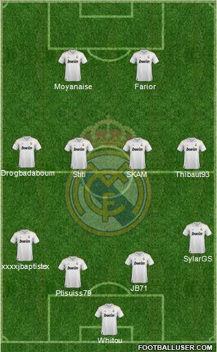Real Madrid C.F. Formation 2012