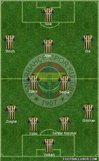 Fenerbahçe SK Formation 2012