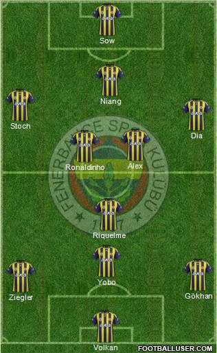Fenerbahçe SK Formation 2012