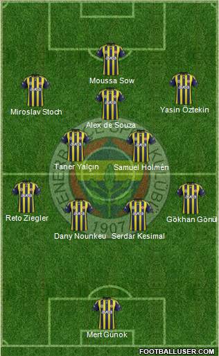Fenerbahçe SK Formation 2012