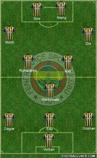 Fenerbahçe SK Formation 2012