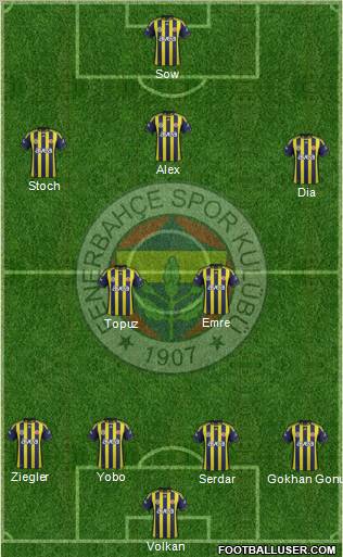 Fenerbahçe SK Formation 2012
