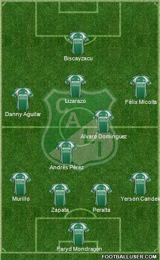 AC Deportivo Cali 4-4-1-1 football formation