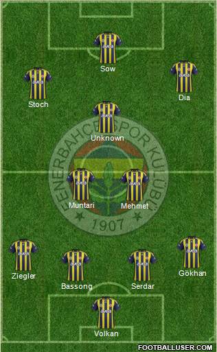 Fenerbahçe SK Formation 2012