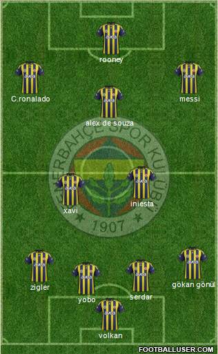 Fenerbahçe SK Formation 2012