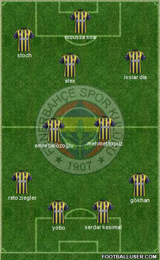 Fenerbahçe SK Formation 2012