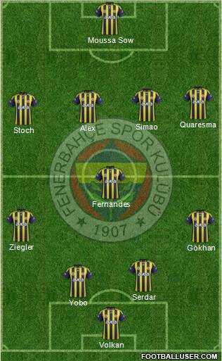 Fenerbahçe SK Formation 2012