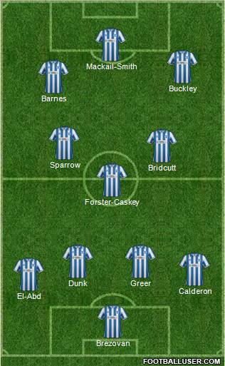 Brighton and Hove Albion Formation 2012