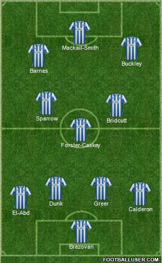 Brighton and Hove Albion football formation