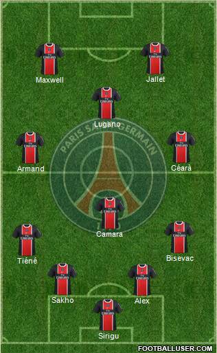Paris Saint-Germain Formation 2012