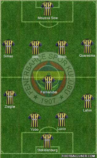 Fenerbahçe SK Formation 2012