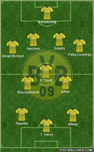 Borussia Dortmund Formation 2012