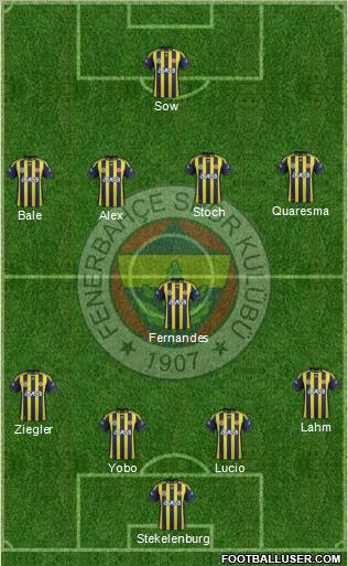 Fenerbahçe SK Formation 2012