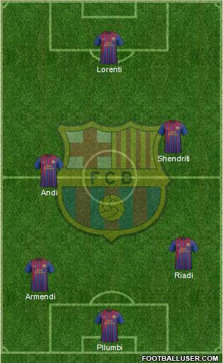 F.C. Barcelona Formation 2012