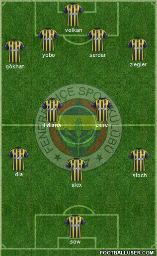 Fenerbahçe SK Formation 2012