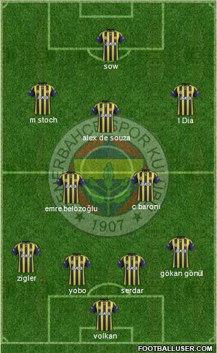 Fenerbahçe SK Formation 2012