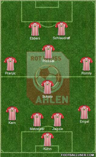 Rot Weiss Ahlen Formation 2012