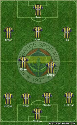 Fenerbahçe SK Formation 2012