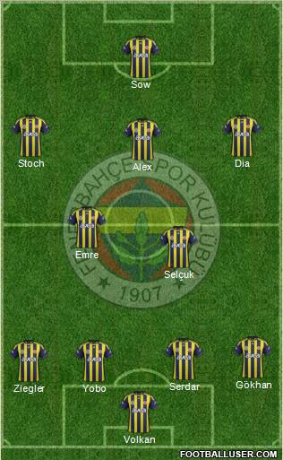 Fenerbahçe SK Formation 2012