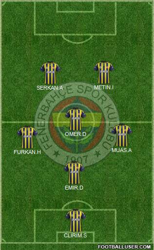 Fenerbahçe SK Formation 2012
