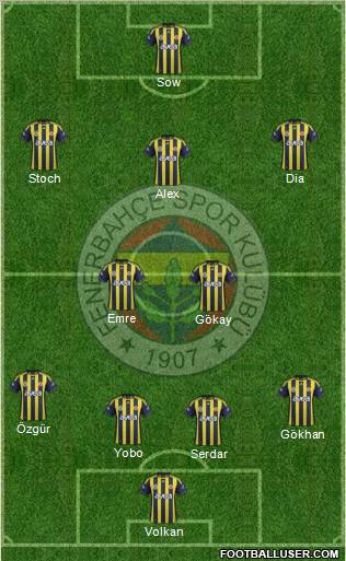 Fenerbahçe SK Formation 2012