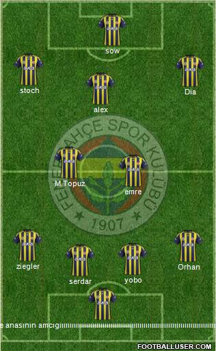 Fenerbahçe SK Formation 2012