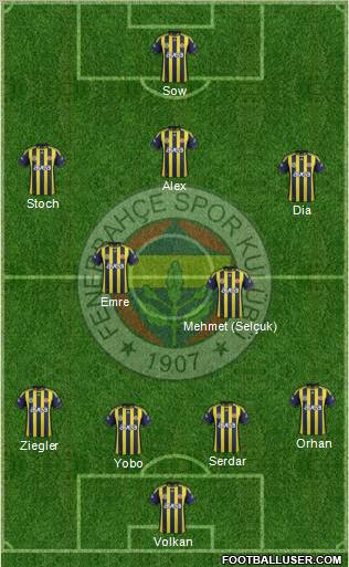Fenerbahçe SK Formation 2012