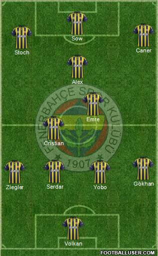 Fenerbahçe SK Formation 2012