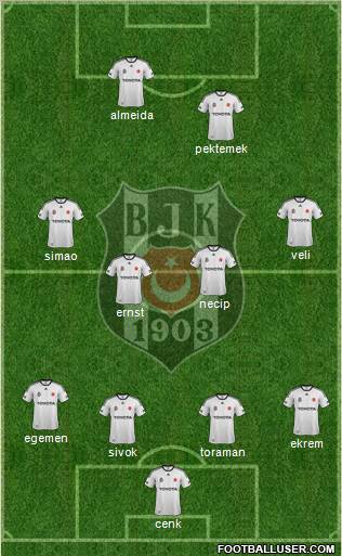 Besiktas JK Formation 2012