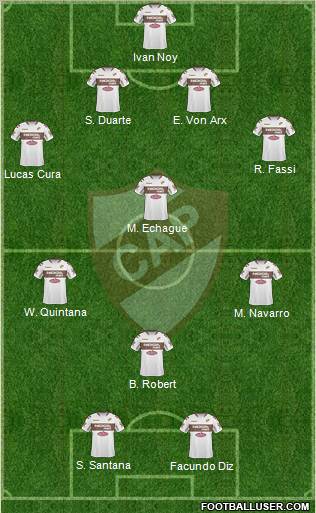 Platense football formation