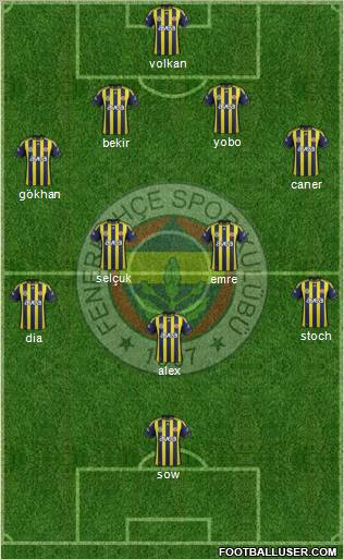 Fenerbahçe SK Formation 2012