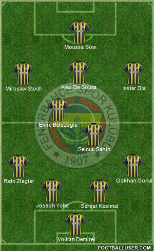 Fenerbahçe SK Formation 2012
