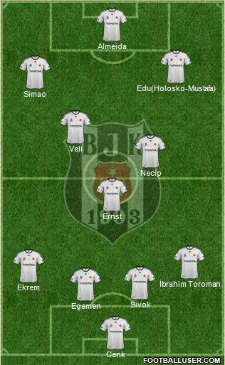 Besiktas JK Formation 2012